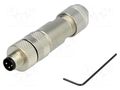 Connector: M8; male; PIN: 3; 60V; IP67; straight; shielded; for cable MURRELEKTRONIK 7000-08641-0000000