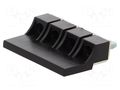Screw bridge; black; ways: 4 POKÓJ ZKN-4-4-BK