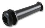GROMMET, PVC,7.6MM,OPEN SLEEVED,BLK,PK50 12461