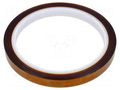 Tape: high temperature resistant; Thk: 0.06mm; 40%; amber; W: 9mm IPT POL-9MM