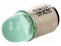 LED lamp; green; BA15D; 230VAC POLAM-ELTA LG-BA15D-230AC