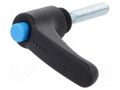 Lever; adjustable; Thread len: 40mm; Lever length: 63mm; -30÷130°C ELESA+GANTER ERX.63P-M8X40-C5