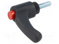 Lever; adjustable; Thread len: 16mm; Lever length: 44mm; -30÷130°C ELESA+GANTER ERX.44P-M5X16-C6