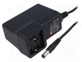 Power supply: switching; mains,plug-in; 48VDC; 0.38A; 18W; 87% MEAN WELL GEM18I48-P1J