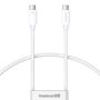 fast Charging Cable Baseus Superior 2 USB-C to USB-C 240W, 1,8m (white), Baseus P10365200211-05