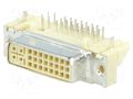Connector: DVI-I; socket; MicroCross DVI; PIN: 29; gold flash; THT MOLEX MX-74320-1007