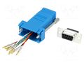 Transition: adapter; D-Sub 9pin female,RJ45 socket; blue MH CONNECTORS DA9-SMJ8-B-K