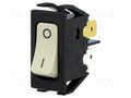 ROCKER; DPST; Pos: 2; ON-OFF; 10A/250VAC; white; none; 1250 BULGIN AE-C1250APAAB