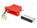 Transition: adapter; D-Sub 25pin male,RJ45 socket; red MH CONNECTORS DA25-PMJ8-R-K