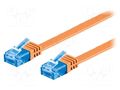 Patch cord; RJ45 plug,both sides; U/UTP; 6a; stranded; Cu; PVC Goobay F.U/UTP6A-CU-005OR