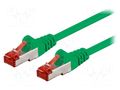 Patch cord; RJ45 plug,both sides; S/FTP; 6; stranded; CCA; PVC Goobay S/FTP6-CCA-002GR