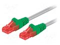 Patch cord; RJ45 plug,both sides; U/UTP; 6; stranded; CCA; PVC Goobay U/UTP6-CCA-CR-010