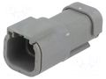 Connector: wire-wire; plug; male; DTM; PIN: 4; IP68; for cable; grey DEUTSCH DTM04-4P-E003