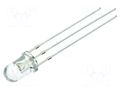 LED; red/blue; 5mm; 30°; Front: convex; 1.8÷2.6/2.9÷3.6VDC; round OPTOSUPPLY OSRBPA5B31A