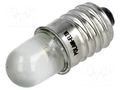 LED lamp; white; E10; 12VDC; 12VAC POLAM-ELTA LW-E10-12AC/DC