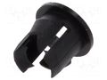 LED holder; 5mm; one-piece; black; UL94V-2; L: 6.9mm; polyamide FIX&FASTEN FIX-LED5-5