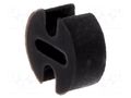 Spacer sleeve; LED; Øout: 4.5mm; ØLED: 3mm; L: 2mm; black; UL94V-2 FIX&FASTEN FIX-LEDH-2