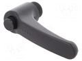 Lever; adjustable; Thread len: 20mm; Lever length: 78mm; -30÷130°C ELESA+GANTER ERX.78B-M8-C1