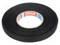 Tape: textile; W: 9mm; L: 15m; Thk: 0.3mm; Automotive; black; 105°C TESA TESA-51608-09/15