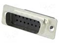 Connector: D-Sub; PIN: 15; plug; male; for cable; Type: w/o contacts MH CONNECTORS MHDBC15SP