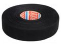 Tape: textile; W: 38mm; L: 25m; Thk: 0.3mm; Automotive; black; 105°C TESA TESA-51608-38
