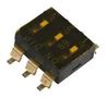 DIP SW, SPST-NO, 0.025A/24VDC, 3POS, SMD MCEMR-03-T-V