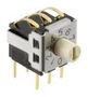 ROTARY DIP SW, 10POS, 0.025A/24V, R/A TH A6KV-102RS