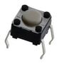 TACTILE SW, SPST-NO, 0.05A, 24VDC, 100GF B3F-1000S