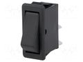 ROCKER; SPST; Pos: 2; (ON)-OFF; 16A/250VAC; black; none; 1500 BULGIN AE-C1501ATAAA