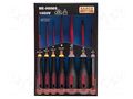 Kit: screwdrivers; insulated; Pozidriv®,slot; 1kVAC; ERGO®; 7pcs. BAHCO SA.BE9888S