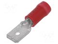 Terminal: flat; 6.3mm; 0.8mm; male; 0.5÷1.5mm2; crimped; for cable JST FVDDM1.25-250