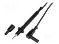 Test lead; 20A; probe tip,banana plug 4mm; with protection ELECTRO-PJP PJ4412F4-100-B