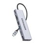 Docking Station, Essager, EHB08-QK0G-Z, HDMI, 2xUSB-A, SD card, TF card (gray), Essager EHB08-QK0G-Z