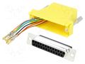 Transition: adapter; D-Sub 25pin female,RJ45 socket; yellow MH CONNECTORS DA25-SMJ8-Y-K