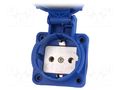 Connector: AC supply; socket; 2P+PE; 250VAC; 16A; blue; PIN: 3; IP67 PAWBOL PD.3146S
