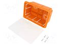 Enclosure: junction box; X: 98mm; Y: 153mm; Z: 70mm; IP30; red PAWBOL PW-OL-10003