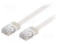Patch cord; RJ45 plug,both sides; U/UTP; 6; stranded; Cu; PVC; 7m Goobay F.U/UTP6-CU-070WH