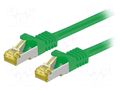 Patch cord; RJ45 plug,both sides; S/FTP; 6a; stranded; Cu; LSZH Goobay S/FTP7-CU-005GR