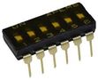 DIP SW, 6CKT, SPST-NO, 0.025A/24VDC, TH IKD0600000