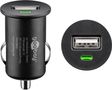 Car Charger (5 W), black - vehicle charging adapter with 5 W max. 1.0 A (12/24 V) 1x USB, black 44176