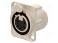 Connector: XLR; socket; female; PIN: 5; soldering; silver; 7.5A; 1mm2 NEUTRIK NTR-NC5FDLX