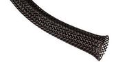 SLEEVING, EXPANDABLE, 25.4MM ID, PET, BLACK, 15.24M/50FT SPC5151