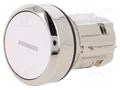 Switch: push-button; 22mm; Stabl.pos: 1; white; none; IP67; flat SIEMENS 3SU1050-0AB60-0AC0