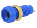 Connector: 4mm banana; socket; 10A; 60VDC; 23mm; blue CLIFF CL1456