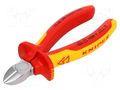 Pliers; side,cutting,insulated; chrome-vanadium steel; 140mm KNIPEX KNP.7006140