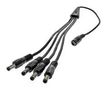 BARREL PWR CORD, 4X 2.1MM PLUG-RCPT, BLK MP014089