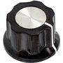 FLUTED KNOB WITH LINE INDICATOR, 6.35MM PKES70B1/4.