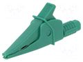 Crocodile clip; 20A; 1kV; green; max.39mm; 4mm socket CLIFF FCR79900G