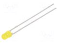 LED; yellow; 3mm; 1.6÷10mcd; 30°; Front: convex; 2.4÷3VDC VISHAY TLHY4400