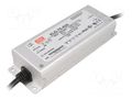 Power supply: switching; LED; 76W; 42VDC; 0.9÷1.8A; 180÷295VAC MEAN WELL ELG-75-42A
